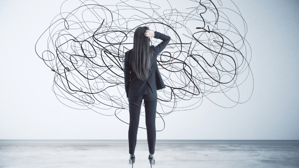 woman in leadership stuck making a decision